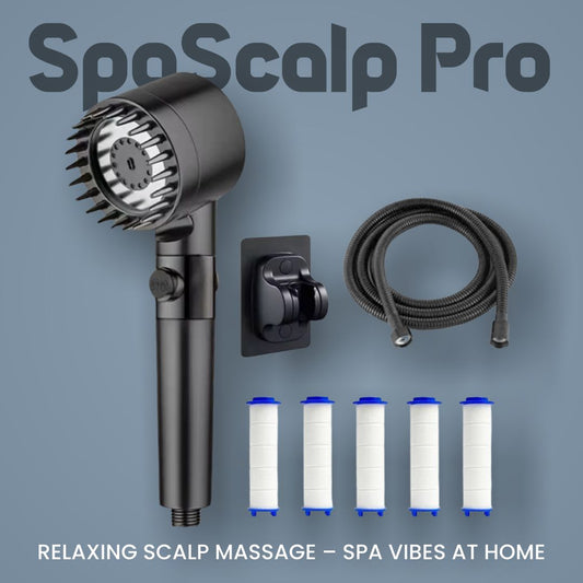 SpaScalp Pro - 3-Speed Shower Head with Scalp Massager
